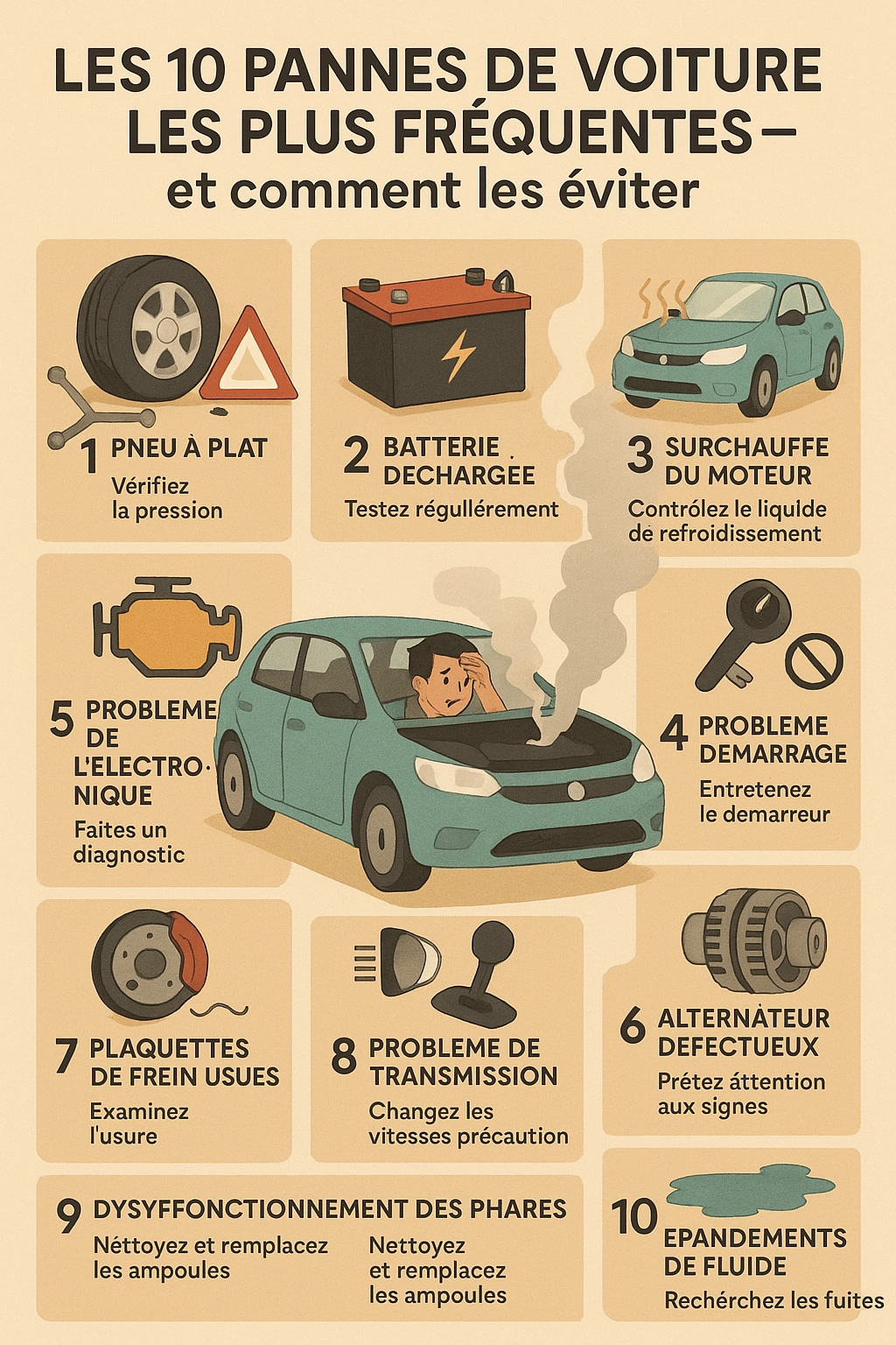 Les 10 pannes de voiture les plus frquentes