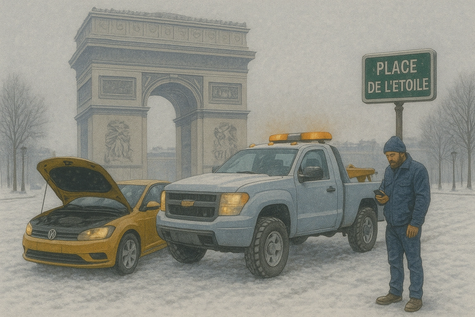 Dépannage auto Place de l’Étoile -Place Charles-de-Gaulle